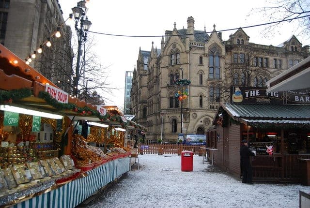 Manchester Christmas market daytime