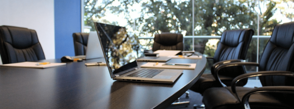 Laptop on a desk