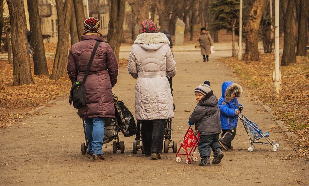 walking in the park