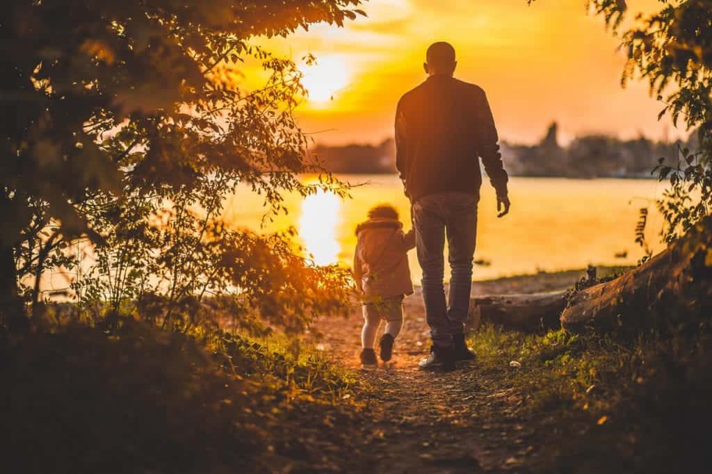 family on a walk