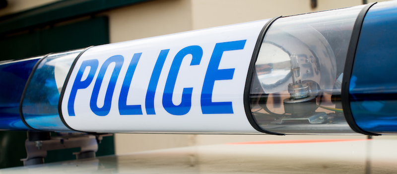 Police Lights On Patrol Car