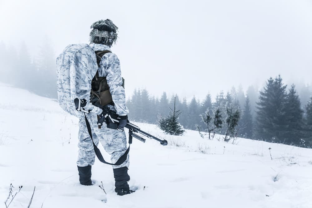 soldier in snow environment