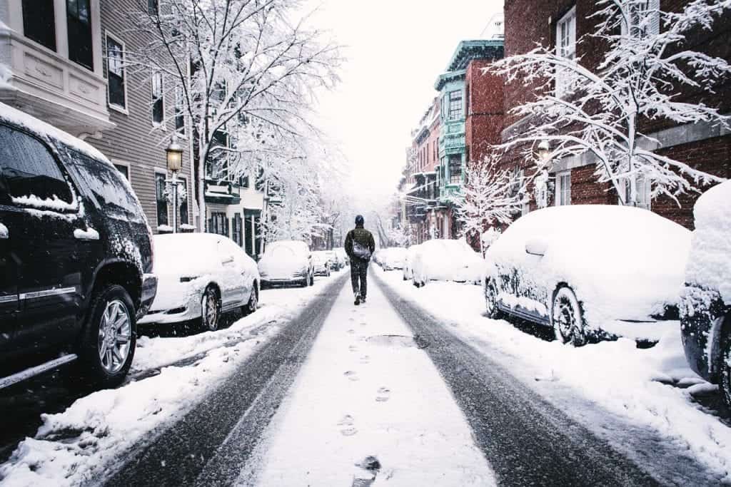 snowy street